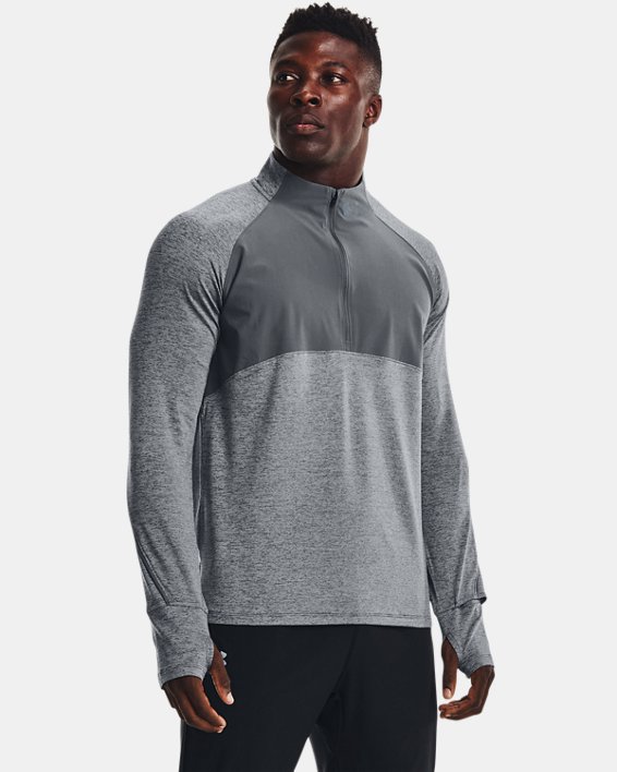 Camiseta con media cremallera UA Qualifier Run 2.0 para hombre, Gray, pdpMainDesktop image number 0